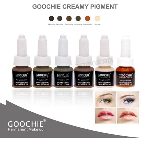 10ml Goochie Original Pure Emulsion Pigment Permanent Makeup Eyebrow Pigment Bb Lips Micropigment Tattoo Ink For Eye Lips Tattoo