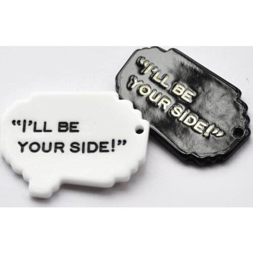 10pcs 44*32mm resin charms necklace pendant yeah good one for DIY necklace decoration