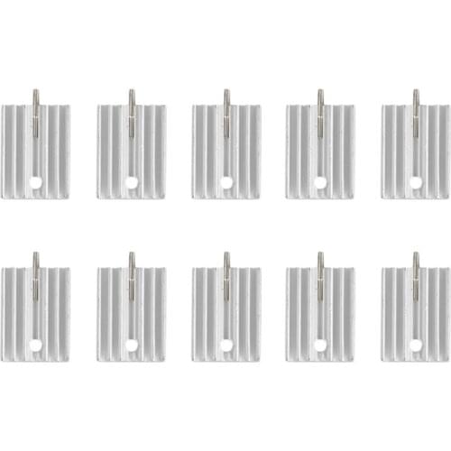 10Pcs TO-220 Aluminum Heatsink Transistor Radiator Heatsink Cooler Cooling 21MM