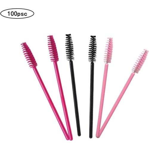 100pcs/pack Disposable Eyelash Brushes Micro Makeup Brushes Spoolers Mascara Applicator Extention Wands Makeup Brushes Tool