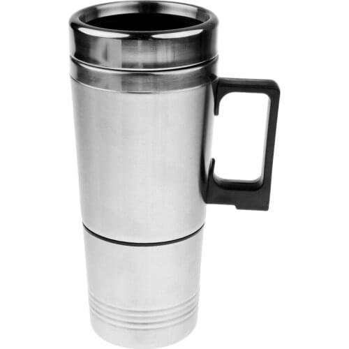 12V Car Heating Cup Coffee Milk Tea Water Mug Kettle Stainless Steel