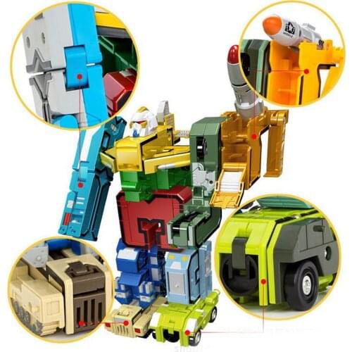 15Pcs/Set ABS Plastic Numbers Team Transform Robot Toy for Children Kids Playset Educational Math Toy