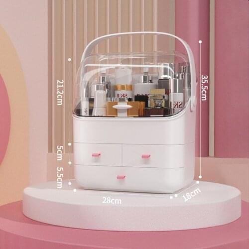 2020NEW Make Up Organizer Large Capacity Waterproof and Dustproof Bathroom Cosmetic Storage Box Desktop Beauty Storage Drawer