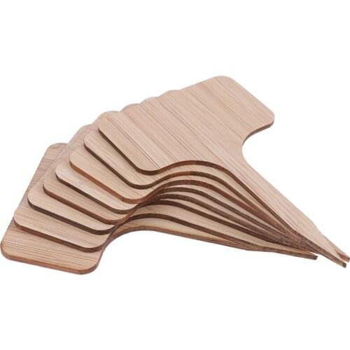 50Pcs T-Type Bamboo Plant Labels Eco-Friendly Wooden Plant Sign Tags Garden Markers for Flowers Vegetables Tools