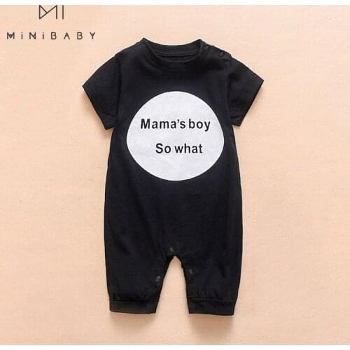 618 Specia gift Baby Boys Rompers 2021 Summer Newborn Clothes Short Sleeve Black Jumpsuit Toddler Costume for Kids Infants
