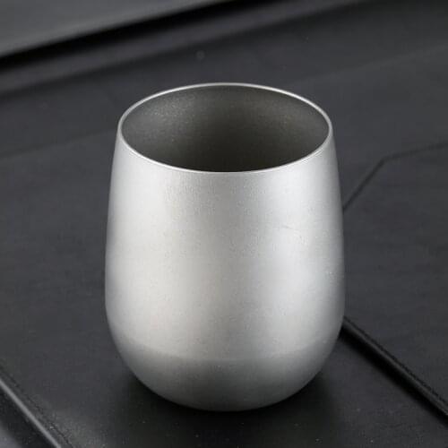 Outdoor Pure Titanium Double Wall Water Light Weight Bottle Japanese Style Tea Cup Single Master Kung Fu Tea Cup 120ML Ta8731f