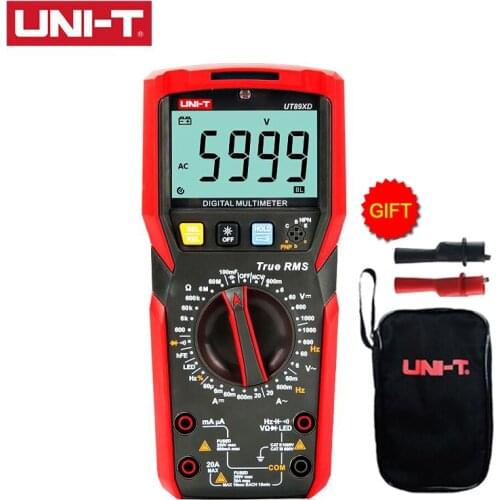 Digital Multimeter Tester Uni t UT89XD Multimetre True RMS AC DC Voltmeter Ammeter Capacitance Frequency Resistance Volt Meter