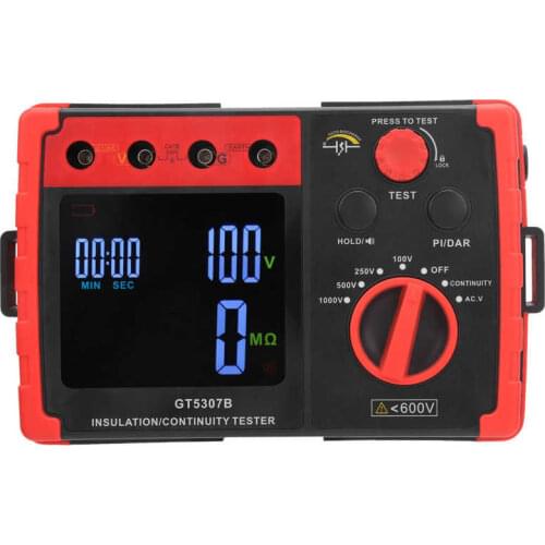 Megohmmeter GT5307B Digital Insulation Resistance Tester Digital High Voltage Megohmmeter Resistance Meter Ohm Meter