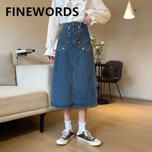 Женские юбки макси FINEWORDS China At AliExpress