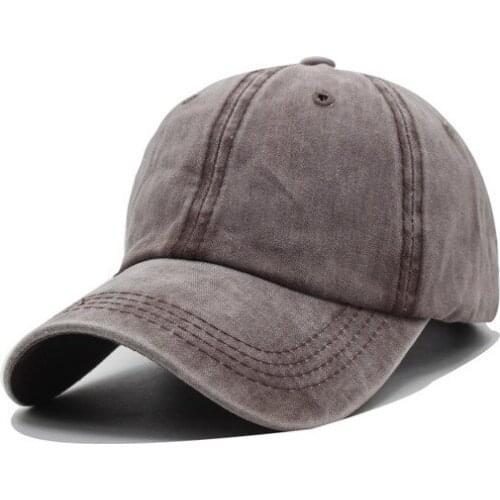 Fashion New Breathable Baseball Caps Vintage Casual Washed Sun Protection Hats Simple Solid Color Canvas Hip Hop Visors MBQ0017