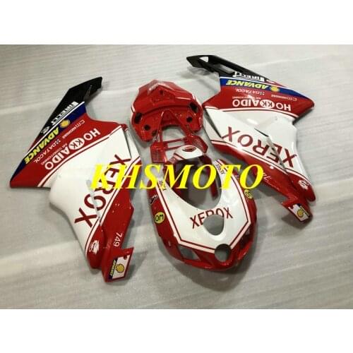 Custom Injection mold Fairing kit for 749 999 05 06 749 999 2005 2006 ABS Top Red white Fairings set+gifts DF02