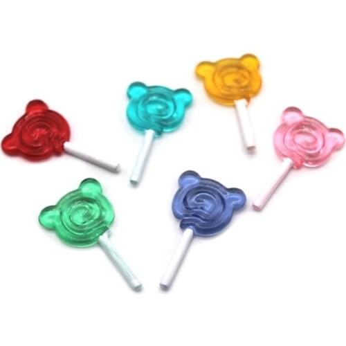 1:12 Scale Bear Shape Lollipop Simulation BJD Dollhouse Miniature Toy Doll Food Kitchen Living Room Accessories 6 Color