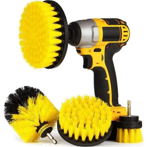 Drill Brush Kit All Purpose Cleaner Scrubbing Brushes for Bathroom Car Surface Grout Tile Tub Shower Kitchen Care Cleaning Tools