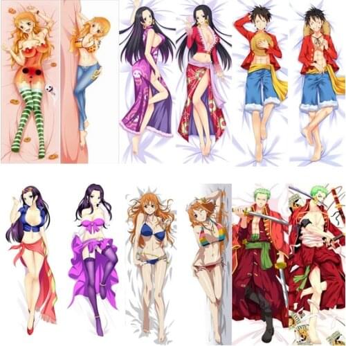 New Hot Anime ONE PIECE Monkey D. Luffy & Roronoa Zoro & Nami & Nico Robin Dakimakura throw pillow cover body pillowcase50x150CM