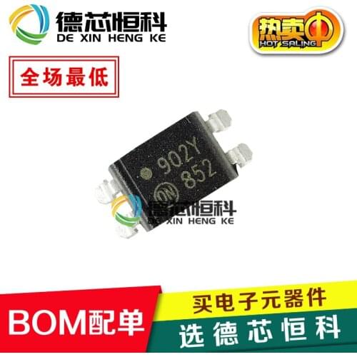 New original FOD852 FOD852SD patch SOP-4 screen printing 852 optocoupler isolator coupler