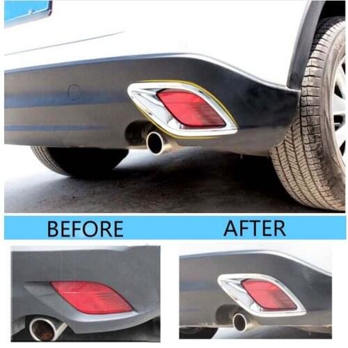 FIT FOR MAZDA CX-5 CX5 2013-2015 CHROME REAR REFLECTOR FOG LIGHT LAMP COVER BEZEL TRIM GARNISH FOGLIGHT BUMPER MOLDING