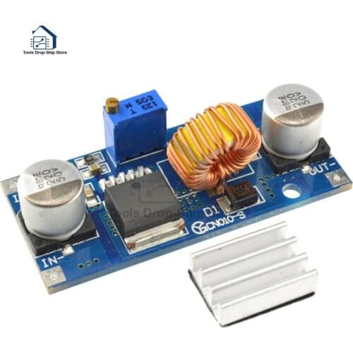 5A XL4015 DC-DC 4-38V to 1.25-36V 24V 12V 9V 5V Step Down Adjustable Power Supply Module LED Lithium Charger With Heat Sink
