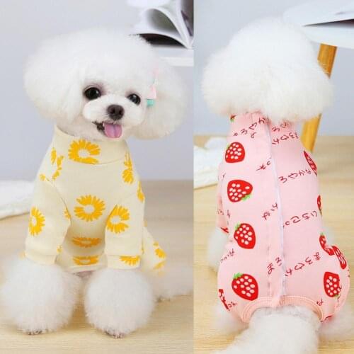 Casual Stylish Dog Four-legged Jacket Pet Clothing Pet Winter Clothes Cartoon Print Puppy Costume