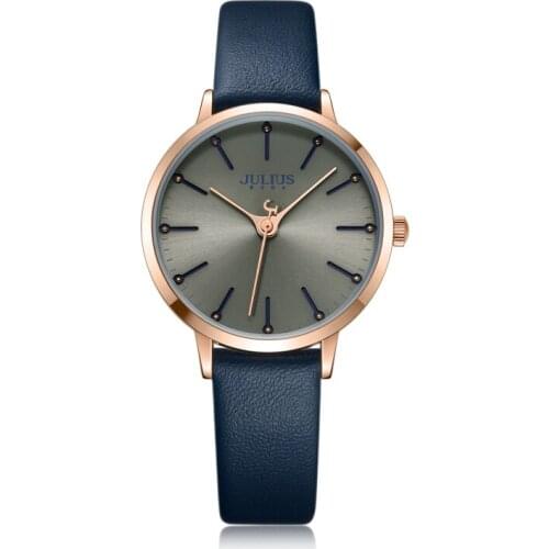 New Classic Julius Womens Watch Japan Quartz Hours Fashion Clock Leather Bracelet Girls Birthday Christmas Valentine Gift