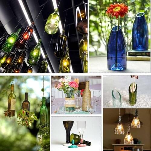 Glass Bottle Cutter Stainless Steel DIY Tool Wine Beer Bottles Crafts Five Wheels Cutting Machine