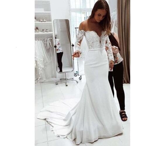 Romantic High Low Lace Wedding Dresses Off The Shoulder Boho Bride Gowns Robe De Mariee Corset Wedding Gowns Custom Made