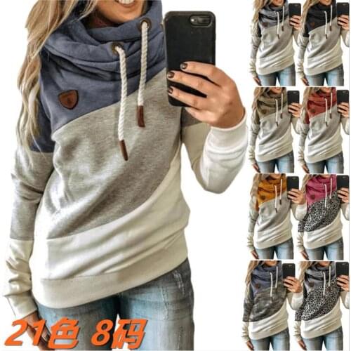 Luxury Designer Letter Print Women Sweatshirt Hoodis Oversized Streetwear Casual Autumn Winter Patchwork hooded fleece loose NEW