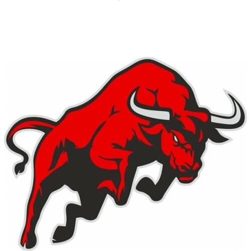 S4-0021# Printed Self-Adhesive Decal Jumping Bull Car Sticker Waterproof Auto Decors on Bumper Rear Window