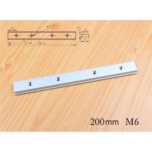 T Track Slot M6 200mm Slide Slab For T-slot T-track Miter Track Fixture Slot Woodworking Tool Router Table Tools
