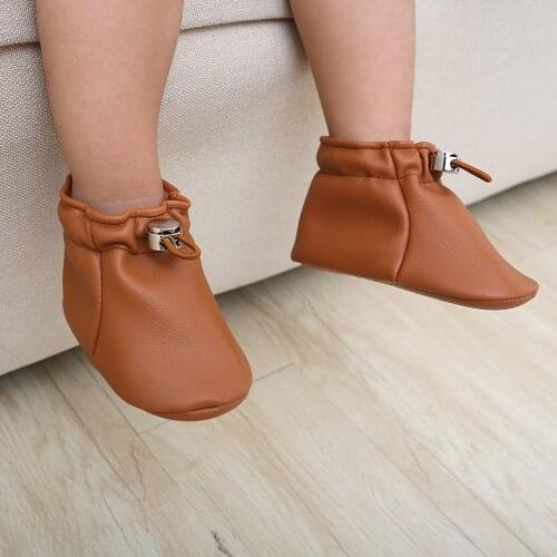 Spring Autumn Soft Leather Baby Shoes Soft Sole Pocket Shoe Newborn Antiskid First Walkers Infant Boy Girls Prewalkers Moccasins