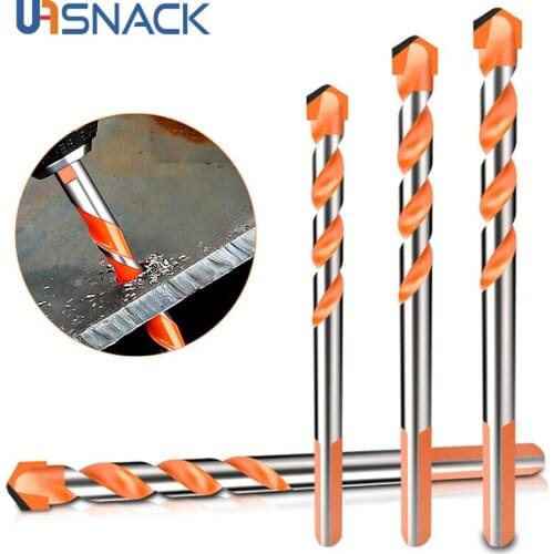 Twist Drill Bit Threaded Woodworking Tools Triangle Tungsten Steel Wall Concrete Drill Bit Home Marble Overlord Drill Power Tool