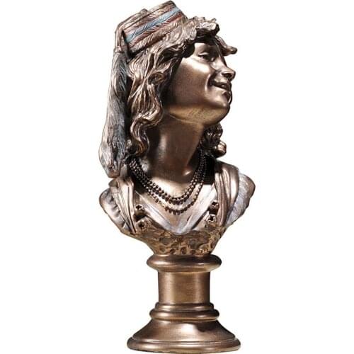 HOME DECORATION ORNAMENTS HEAD ART DECORATION AMERICAN FIGURE SCULPTURE GYPSUM SCULPTURE CRAFTS LU53114