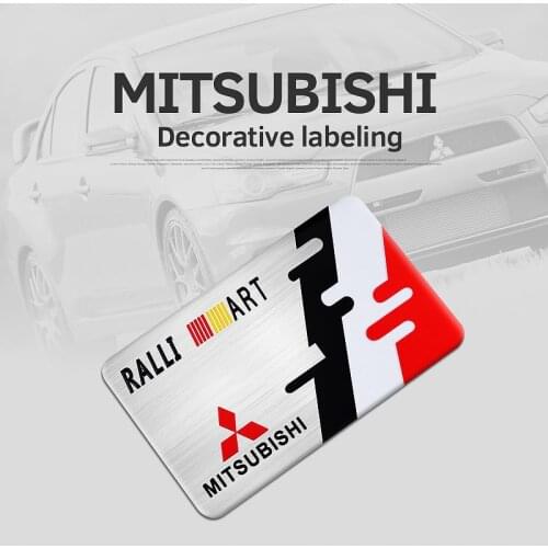 1Pcs Aluminum Alloy Car Emblem Badge Auto Body Trunk Sticker For Mitsubishi Lancer ASX L200 Mirage Pajero Sport Attrage Xpander