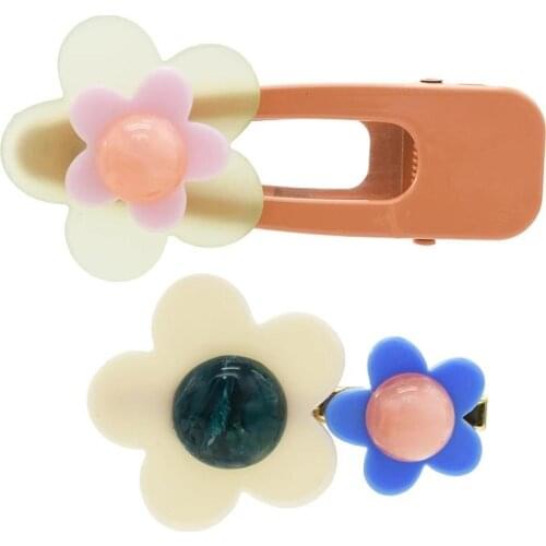 2Pcs/Set Cute Kids Hair Accessories Headwear Flower Hairpins Hair Clip for Girls Baby Party Head Jewelry