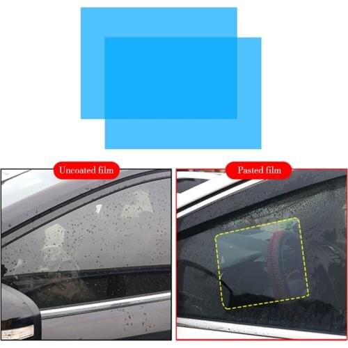 2 Pieces/Set Car Side Window Protective Film Anti Fog Membrane Anti-glare Waterproof Rainproof Car Sticker Clear Film