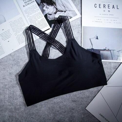 2019 Women Padded Tank Tops Sexy Brassiere Full Cup Seamless Bra trap Wrapped Chest Tube Tops Wireless Sports Underwear Tank Top