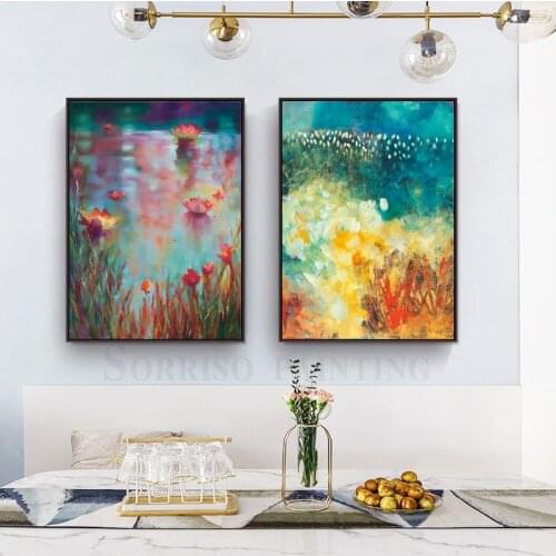 Abstract Flowers Canvas Painting Modern Wall Art Posters And Prints Nordic Hallway Pictures For Living Room Home Dining Decor