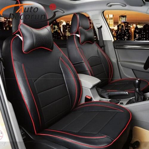 AutoDecorun PU leather covers seat car for cadillac ATS 2013-2015 seat cover set custom fit car cushion supprots seat protection