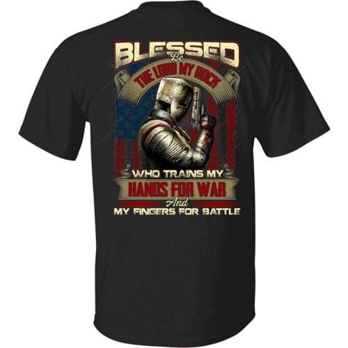 Blessed Be The Lord My Rock Who Trains My Hands for War Shirt Knights Templar Shirt American Crusader Shirt