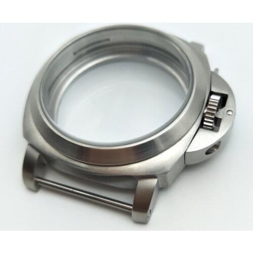 44mm High quality 316L Stainless steel watch cases fit ETA 6497/6498 Mechanical Hand Wind movement ETA6497 case ETA6498 case