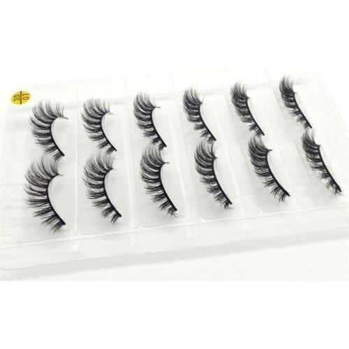 D07 6 Pairs mink eyelashes handmade 3d mink lashes natural false eyelashes makeup long silk fake eye lashes volume lash