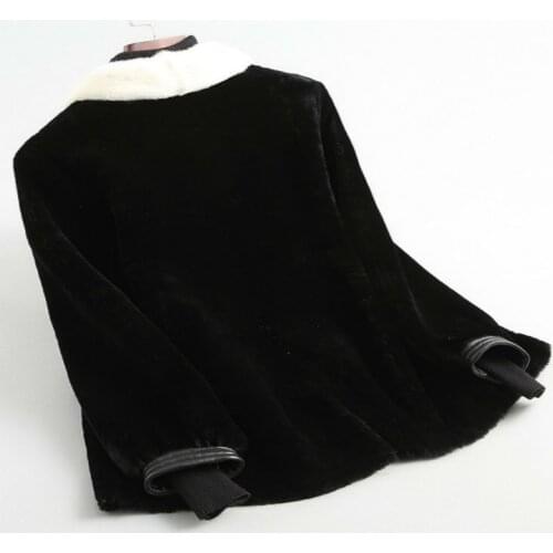 Fur Real Elegant Coat Winter Coat Women Clothes 2020 Korean Fashion Ladies Real Wool Jacket with Mink Fur Collar 18208