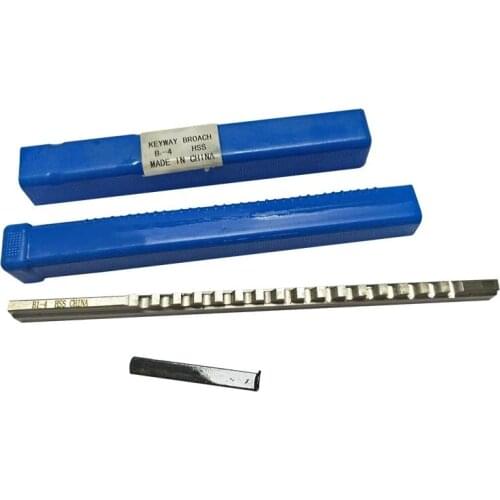 HSS Keyway Broach 4mm B1 Push-Type Keyway Broach Metric Sized with Shim High Speed Steel Cutting Tool knife for CNC Machine