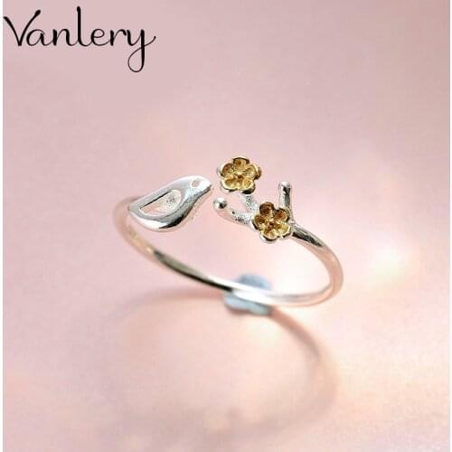 New Trendy Personality Punk Bird Rings For Women Lady Resizable Size Rings Party Jewelry Charm Gifts