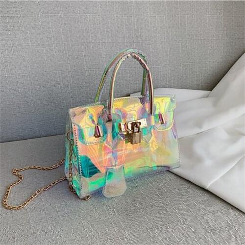 Purse With Chain Laser Purses And Handbags Luxury Designer Wholesale Bags For Women 2020 New Luxury Handbags Lock Crossbody Bag