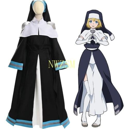 Fire Force Enen No Shouboutai Cosplay Costume Iris Cosplay Women Girl Nun Battle Suit Outfits Halloween Carnival Party