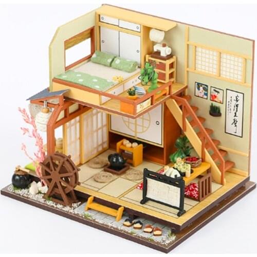Creative DIY Children Adult Miniature Doll house Wooden Kits Assembled building blocks Forest Holiday home furnishing toys
