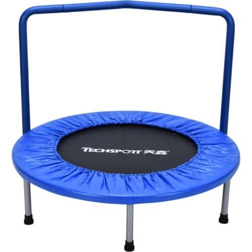 New 36 Inches Round Safety Cover Children Trampoline With Armrest Kindergarten Early Education Fitness Spring Trampoline 3 Color