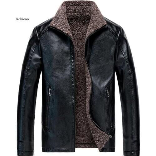 Plus Size M~7XL 8XL Men Leather Suede Jacket Autumn Motorcycle PU Leather Male Winter Bomber Jackets Outerwear Faux Leather Coat