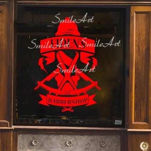 Hot Custom Name Barbershop Vinyl Decals Wall Stickers For Kids Rooms Decoration Decoration Accessories