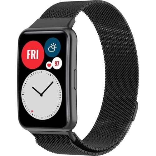 2021 Magnetic band For Huawei Watch fit strap Accessories belt Loop stainless steel metal bracelet Huawei Watch fit band